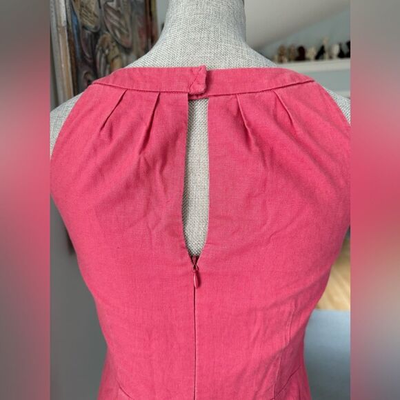 Vintage Ann Taylor Loft Petites Red Sleeveless Halter A-Line Dress size 0P - Picture 3 of 12